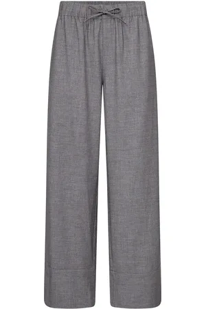 Levete Room Lr-Jaima Bottoms Trousers Wide Leg Grey