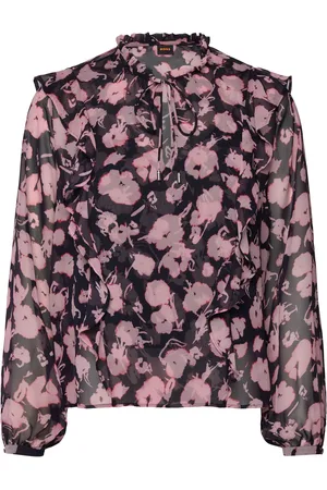 HUGO BOSS C_Birenna Tops Blouses Long-sleeved Pink