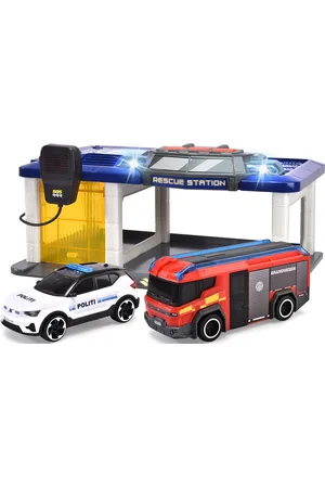 DICKIE TOYS Danish Rescue Station With 2 Vehicles Toys Toy Cars & Vehicles Toy Cars Police Cars White