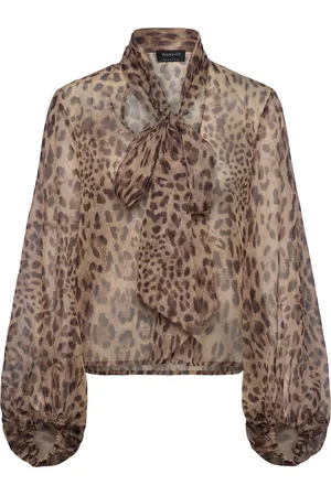 Bardot Solace Tie Front Blouse Tops Blouses Long-sleeved Beige