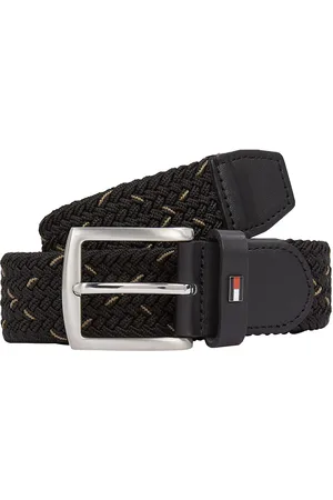 Tommy Hilfiger Denton Elastic Accessories Belts Braided Belt Black