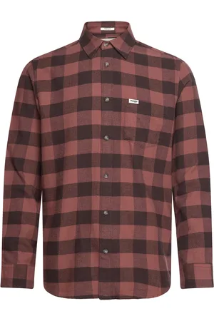 Wrangler 1 Pkt Shirt Tops Shirts Casual Burgundy