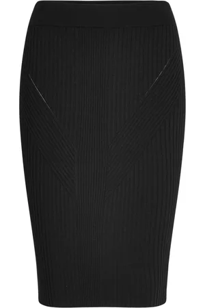 Guess Isabella Longuette Skirt Swtr Skirts Knee-length & Midi Skirts Black