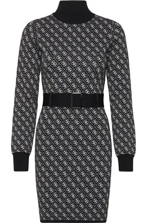Guess Lise 4G Ls Belted Dress Swtr Lyhyt Mekko Black