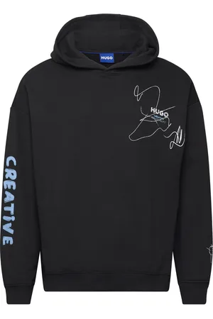 Hugo Blue Nedimo Tops Sweat-shirts & Hoodies Hoodies Black