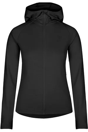 Johaug Aerial Woolmix Fullzip Sport Sweat-shirts & Hoodies Fleeces & Midlayers Black