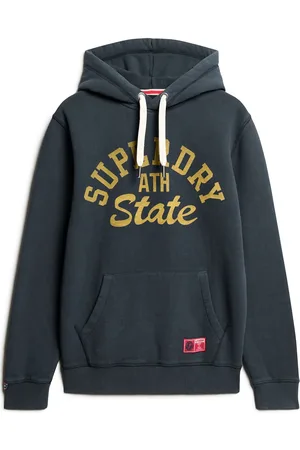 Superdry Track & Field Graphic Hoodie Tops Sweat-shirts & Hoodies Hoodies Blue