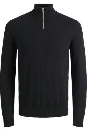 JACK & JONES Jjeemil Knit Half Zip Noos Jnr Tops Knitwear Pullovers Black Jack & J S