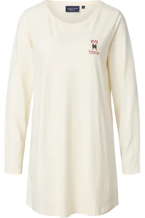 Lexington Mandy Organic Cotton/Modal Jersey Nightgown Yöpaita Cream