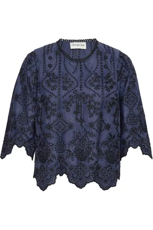 Munthe Sacca Tops Blouses Long-sleeved Navy