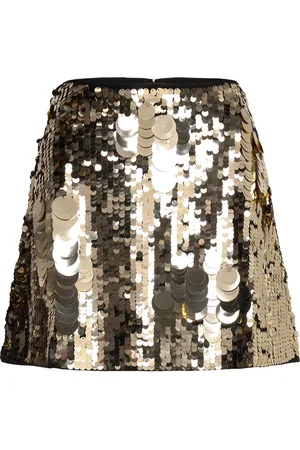 French Connection Elodie Sequin Mini Skirt Skirts Short Skirts Gold
