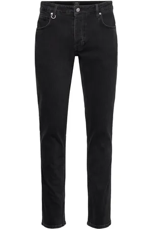 NEUW Lou Straight Dune Faded Black Bottoms Jeans Regular Black