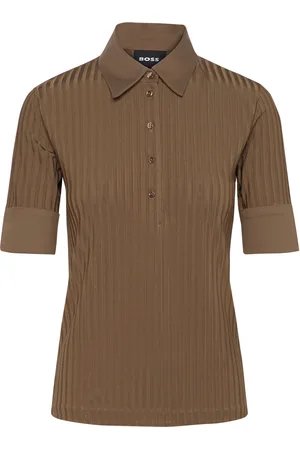 HUGO BOSS Ellera Tops T-shirts & Tops Short-sleeved Brown
