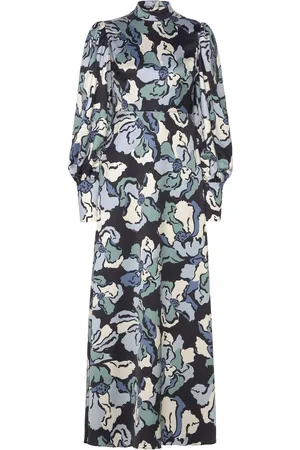 By Malina Tullie Open Back Satin Maxi Dress Maksimekko Juhlamekko Black