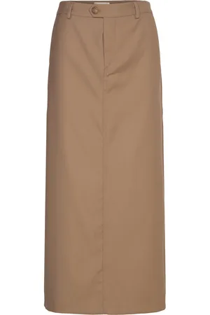 Sofie Schnoor Achaiasw Skirt Skirts Maxi Skirts Beige