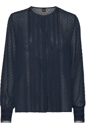 HUGO BOSS C_Bhome Tops Blouses Long-sleeved Navy