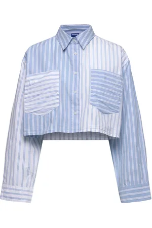 Hugo Blue Erisa_B Tops Shirts Long-sleeved Blue