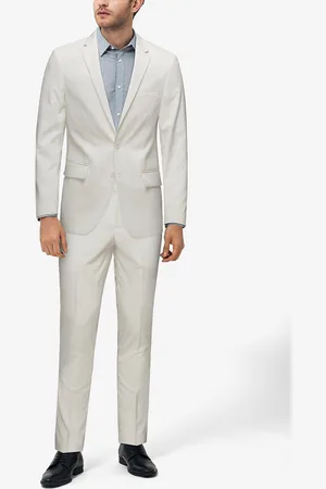 Lindbergh Plain Mens Suit - Normal Length Puku White