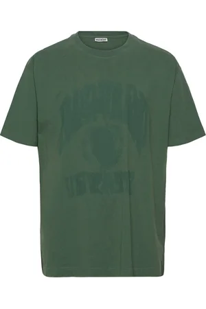 Weekday Over D Printed Graphic Tee Tops T-shirts Short-sleeved Green