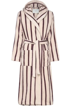 Rosemunde Rwadamo Striped Hooded Robe Aamutakki Beige
