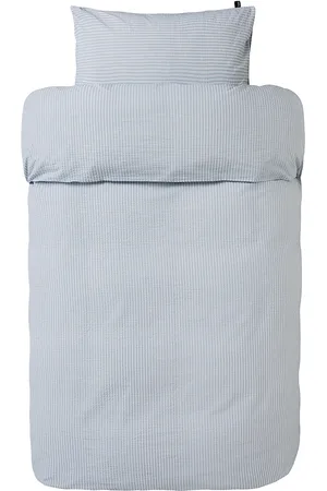 Høie of Scandinavia Slumre Seersucker Bed Set Home Textiles Bedtextiles Bed Sets Blue