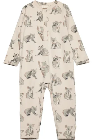 Minymo Suit Ls Aop Sweat Pitkähihainen Body Beige