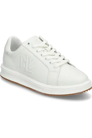 Ralph Lauren Ainsley Leather Sneaker Matalavartiset Sneakerit Tennarit White