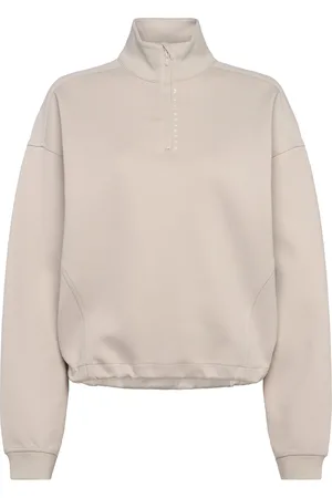 J Lindeberg Elin Zip Sweatshirt Sport Women Sport Clothing Sport Sweat-shirts & Hoodies Cream