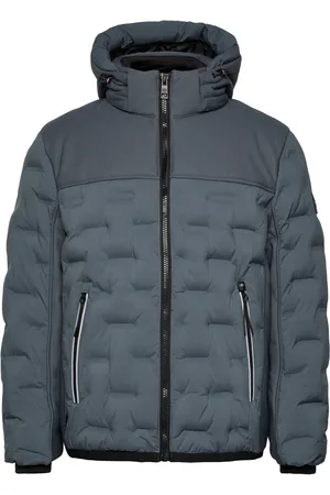 TOM TAILOR Hybrid Puffer Jacket Vuorillinen Takki Topattu Takki Blue
