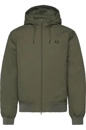 Fred Perry The Hooded Brentham Jkt Bombertakki Takki Khaki Green