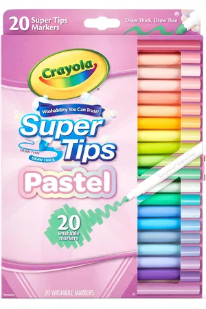 Crayola 20 Pastel Supertips Toys Creativity Drawing & Crafts Drawing Coloured Pencils Multi/patterned