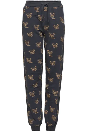 Minymo Pants Aop Sweat Bottoms Sweatpants Navy