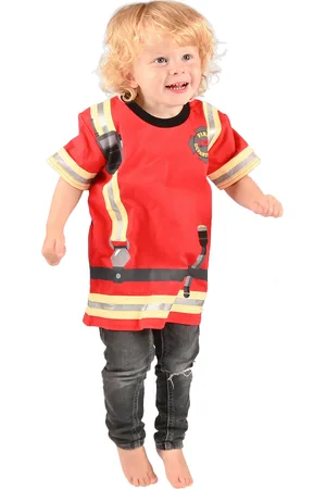 RobeToy Fireman T-Shirt Toys Costumes & Accessories Character Costumes Red