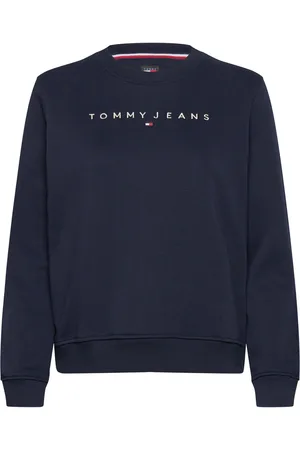 Tommy Hilfiger Tjw Reg Linear Crew Ext Tops Sweat-shirts & Hoodies Sweat-shirts Navy