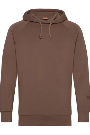 MOS MOSH Gallery Abel Hood Sweat Tops Sweat-shirts & Hoodies Hoodies Brown