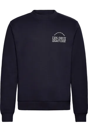 Les Deux Legacy Court Sweatshirt Tops Sweat-shirts & Hoodies Sweat-shirts Navy