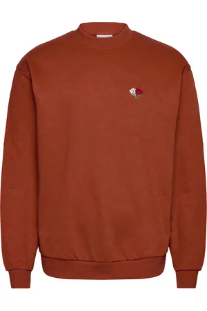 Les Deux Clyde Aop Sweatshirt Tops Sweat-shirts & Hoodies Sweat-shirts Orange