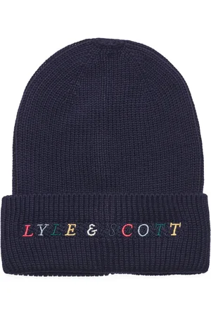 Lyle & Scott Multi Colour Embroidery Beanie Accessories Headwear Hats Beanie Navy