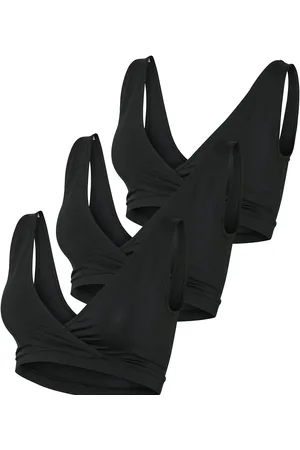 Mama;licious Mlmalina Bra 2F 3-P Lingerie Bras & Tops Maternity Bras Black