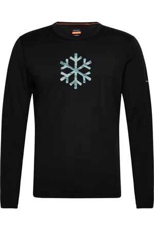 Icebreaker M Mer 200 Oasis Ls Crewe Pow Sport Men Sport Clothing Sport Base Layers Sport Base Layer Tops Black