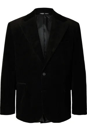 SELECTED Slhrlx-Bowie Corduroy Blz Ex Suits & Blazers Blazers Single Breasted Blazers Black