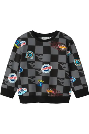 NAME IT Nmmdrewy Hotwheels Nreg Swe Bru Sky Tops Sweat-shirts & Hoodies Sweat-shirts Grey