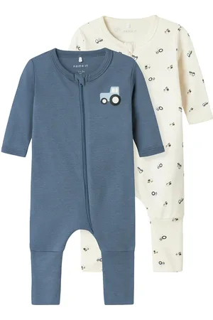 NAME IT Nbmnightsuit 2P Zip Ff Jet Tractor Noos Pyjama Sie Jumpsuit Haalari Navy