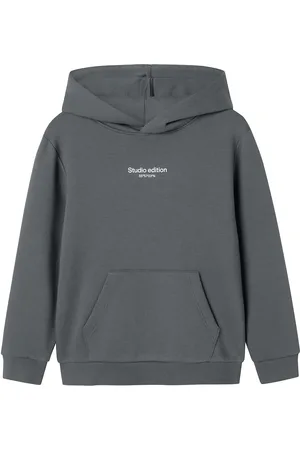NAME IT Nkmbrody Ls Nreg Sweat Wh Bru Noos Tops Sweat-shirts & Hoodies Hoodies Grey