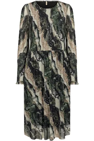 soyaconcept Sc-Alda Aop Polvipituinen Mekko Khaki Green