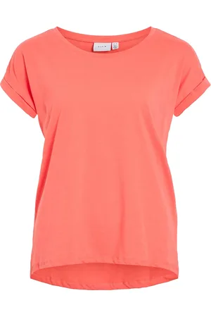 VILA Vidreamers New Pure T-Shirt-Noos Tops T-shirts & Tops Short-sleeved Orange