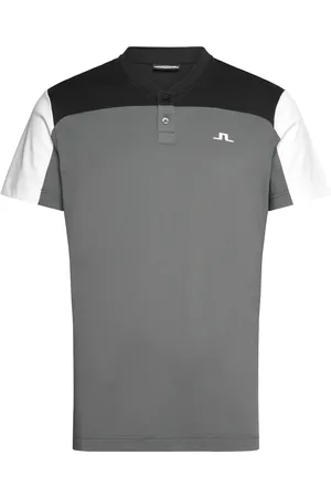 J Lindeberg Michael Polo Sport Men Sport Clothing Sport Tops Sport Polos Sport Short-sleeved Polos Grey