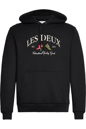 Les Deux Ivy League Hoodie Tops Sweat-shirts & Hoodies Hoodies Black