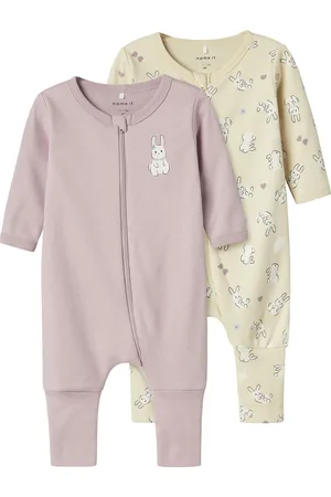 NAME IT Nbfnightsuit 2P Zip Ff Sand Rabbit Noos Pyjama Sie Jumpsuit Haalari Pink