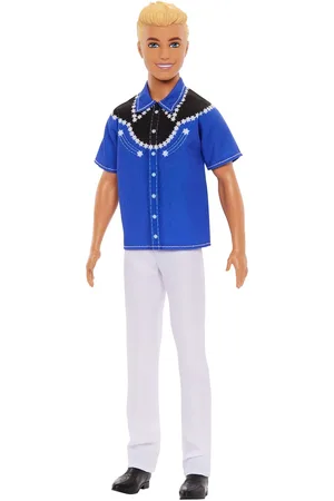 Barbie Fashionistas 65Th Anniversary Blonde Ken Doll, Western Look Toys Dolls & Accessories Dolls Multi/patterned